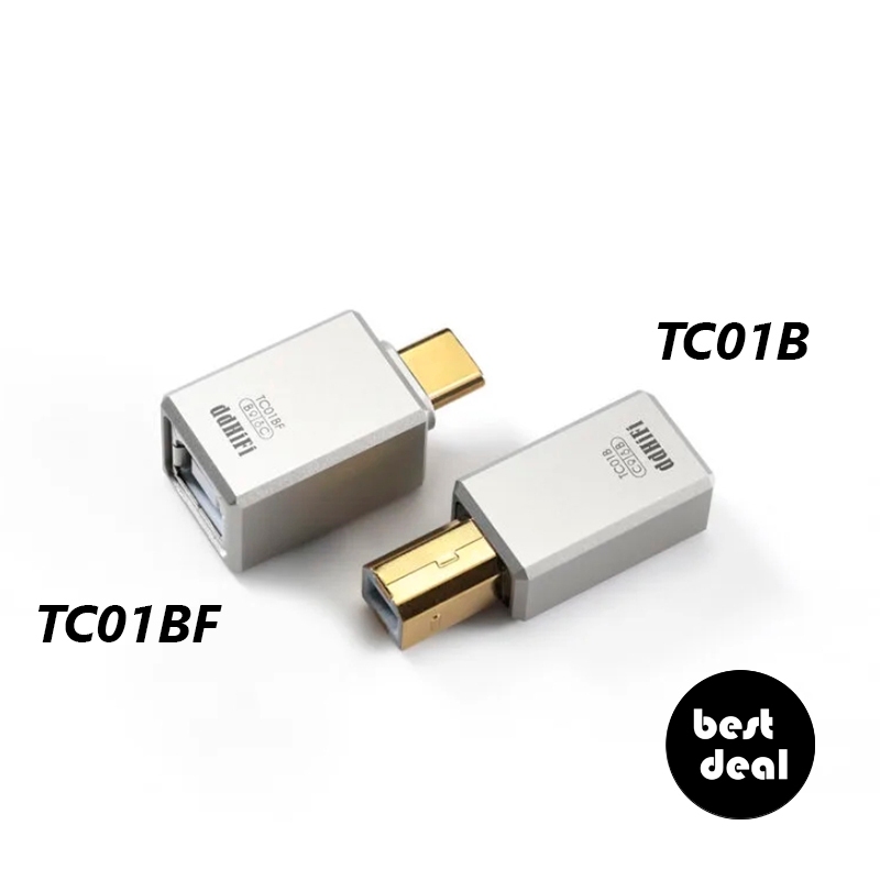 DD ddHiFi TC01B / TC01BF ไฮไฟคุณภาพ USB-B ถึง USB-C ถอดรหัสอะแดปเตอร์แปลง