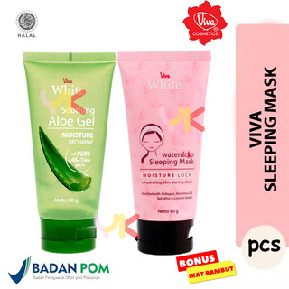 Viva White Waterdrop Sleeping Mask and viva Soothing Aloe Gel with Collagen