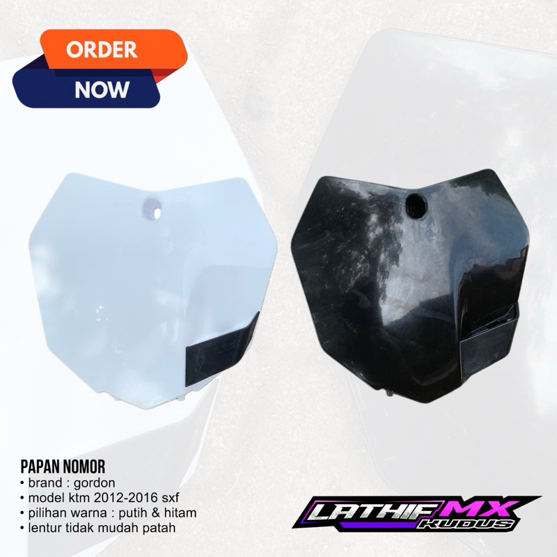 KLX NUMBER BOARD GORDON MODEL KTM SIXDAY - KLX 150 GORDON NUMBER BOARD - GORDON BODYSET NUMBER BOARD