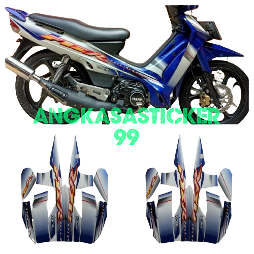 F1zr 2003 สีขาว-blue motorcycle body striping sticker