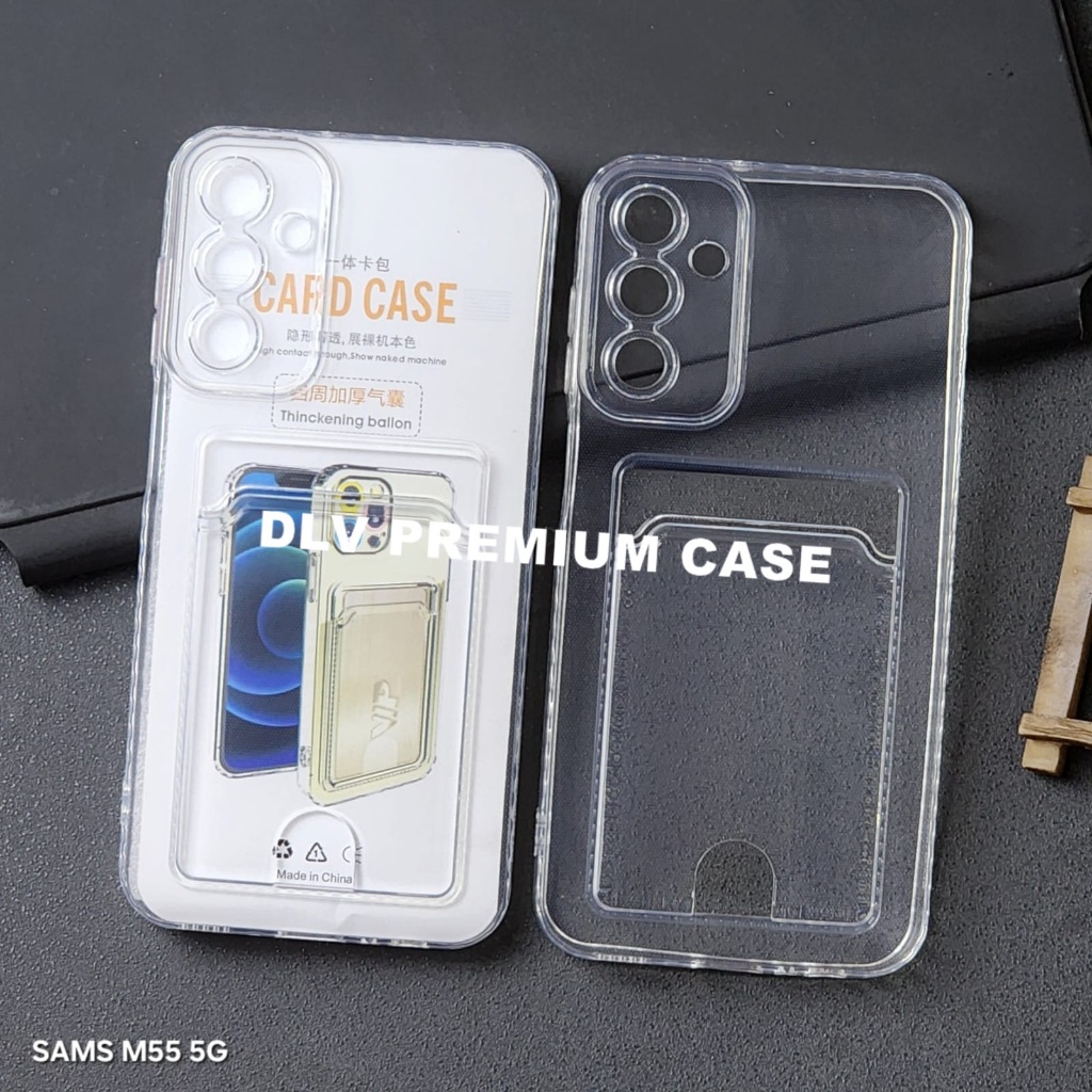 SAMSUNG M55 5G SOFTCASE CARD CASE CLEAR CARD SLOT CASE SAMSUNG M55 5G