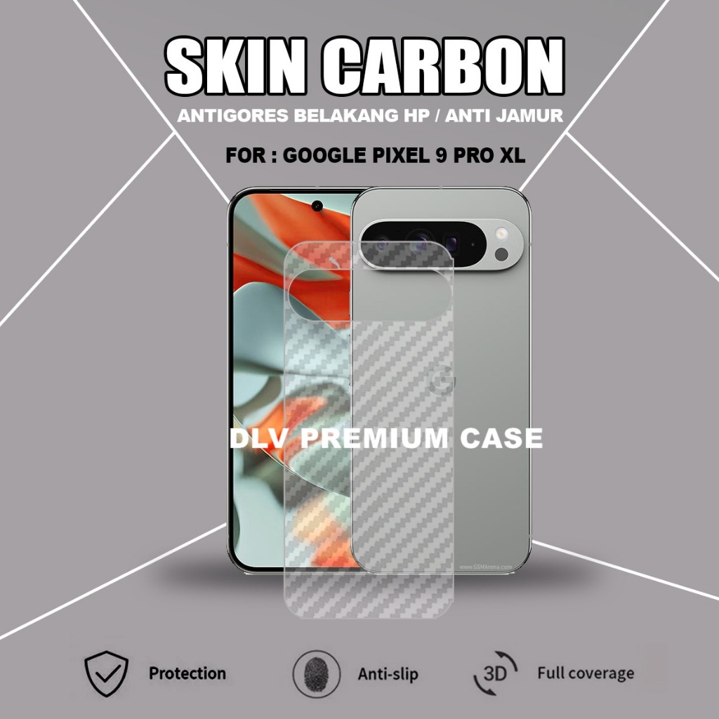 GOOGLE PIXEL 9 PRO XL SKIN CARBON TRANSPARENT ANTI-SCRATCH BACK GOOGLE PIXEL 9 PRO XL SCB1