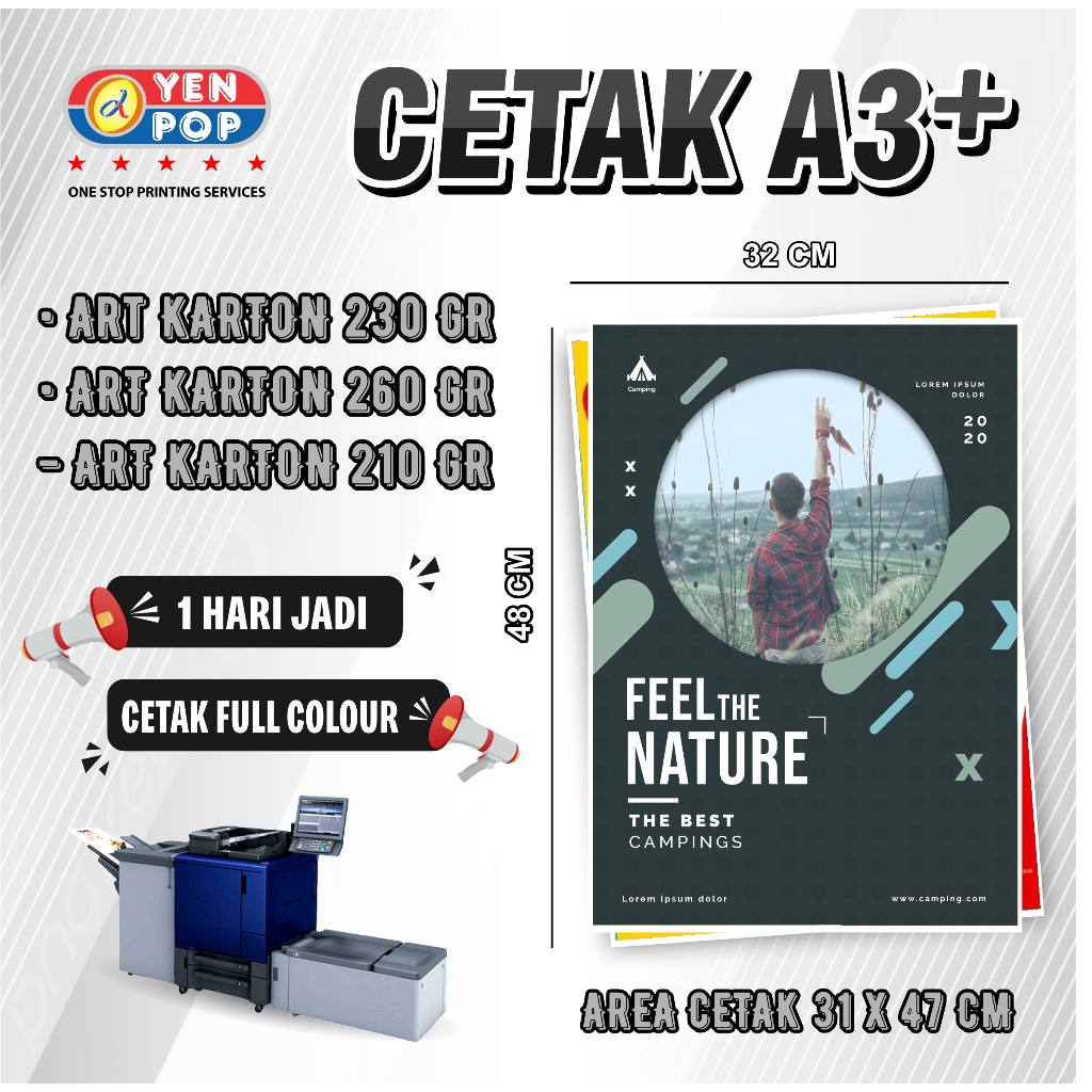 Print A3+ Art Carton I Poster I 210 แกรม 230 แกรม 260 แกรม
