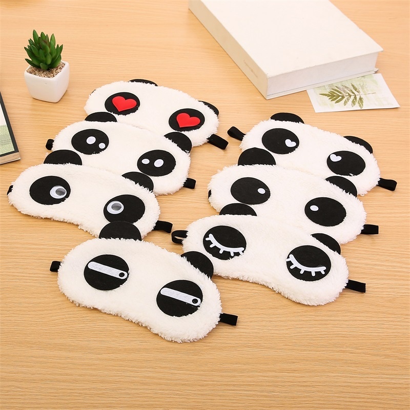 MATA (ES) E30662 นําเข้า Panda Pattern Sleeping Eye Mask / Cute Eye Mask / Expression Eye Mask