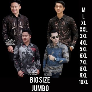 KEMEJA BATIK PRIA LENGAN PANJANG BIG SIZE JUMBO M.L.XL.XXL.3XL.4XL.5XL.6XL.7XL.8XL.9XL.10XL