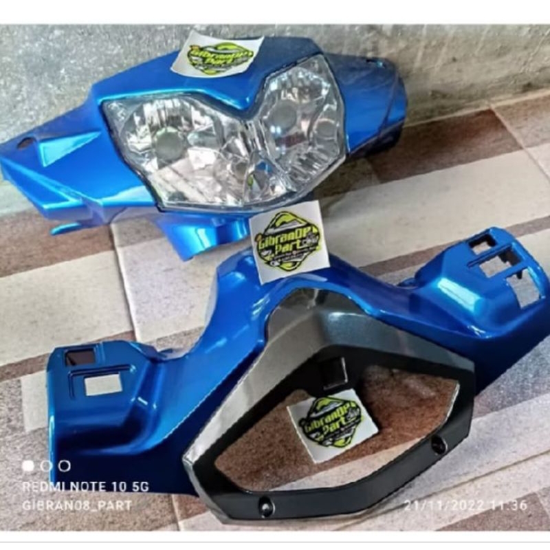 COVER BATOK TOTOK FRONT REAR PLUS LIGHTS SUZUKI SHOGUN 125 FI RR SP NEW ROBOT BLUE COLOR
