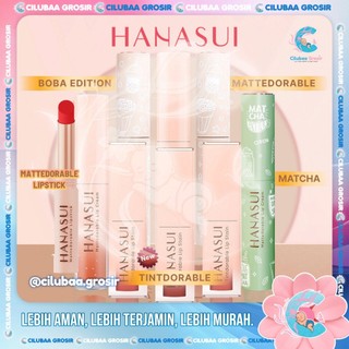HANASUI BOBA MATTEDORABLE LIP CREAM || TINTDORABLE LIP TINT ||  LIP STAIN BIBIR & BLUSH ON - LIP & CHEEK || LIP MATCHA HANASUI EDITION