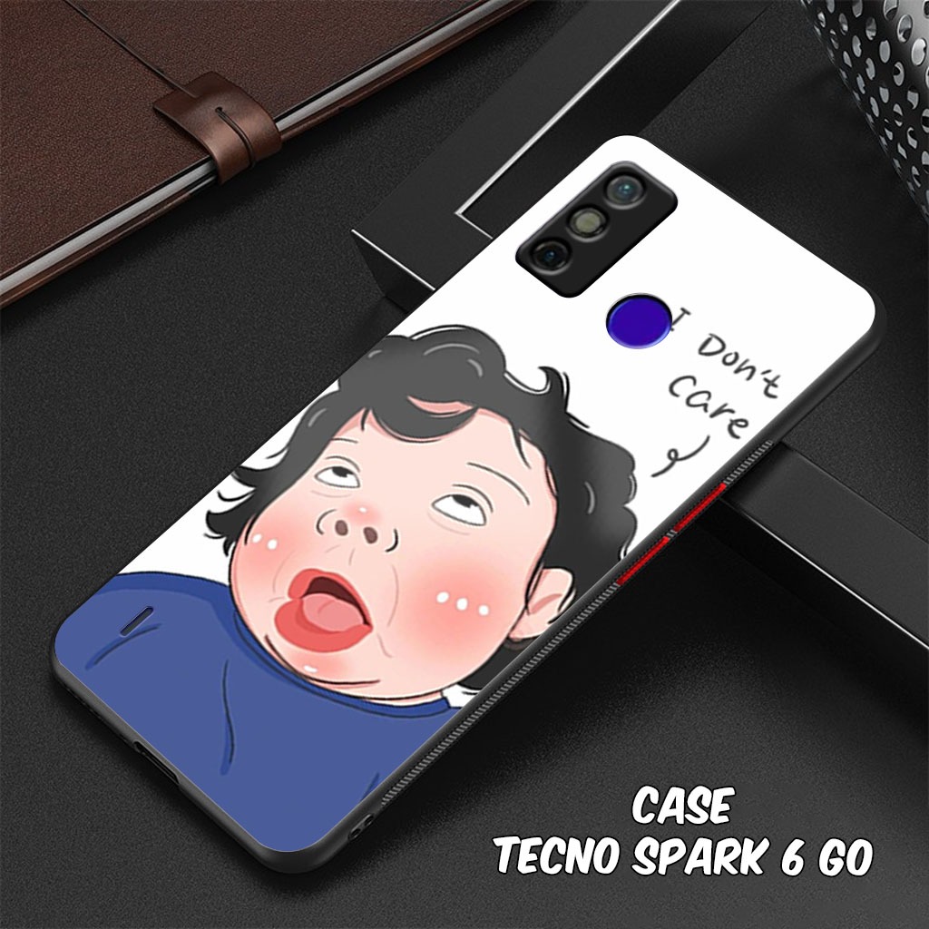 KK45 Softcase Glitter Tecno Spark 6 Go Case Premium Camera Protector Softcase Glass Kaca Tokokesing8