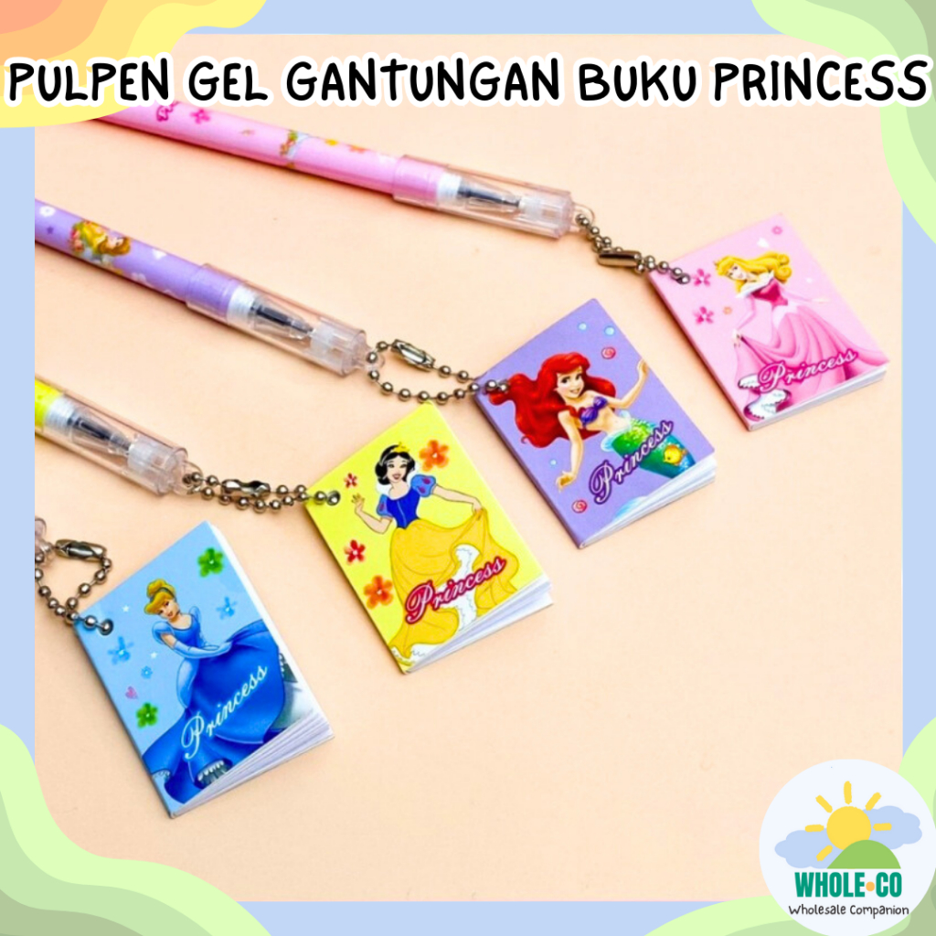 Gantungan ปากกาเจล Mini Princess Premium Snow White Cinderella Ariel Book Chain น่ารักไม่ซ้ําใครน่าร