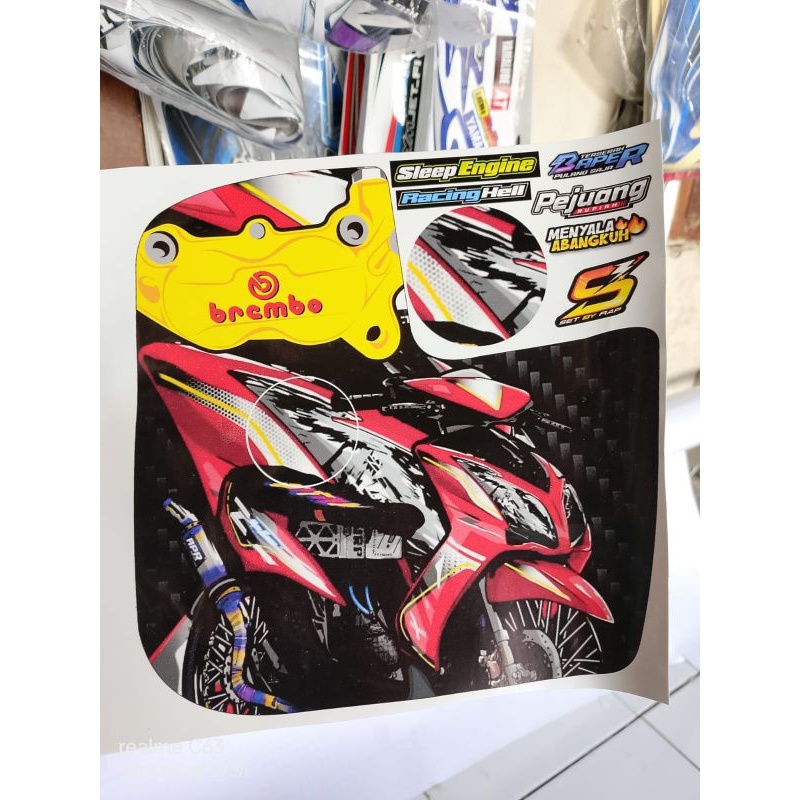 MIO SOUL CARBON TANK STICKER MIO FINO MIO SPORTY