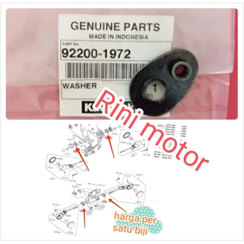 แผ่นแหวนโคมไฟไฟเลี้ยวหน้าหรือหลัง W175 ดั้งเดิม