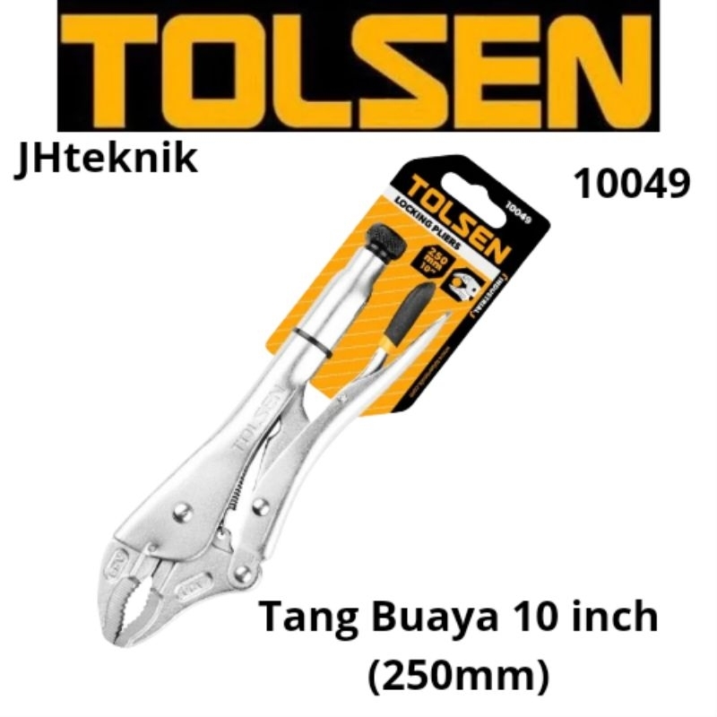 JHTeknik คีมจระเข้ 10 นิ้ว TOLSEN 10049/คีมล็อค TOLSEN 10049/คีมจระเข้ตรง 10" TOLSEN
