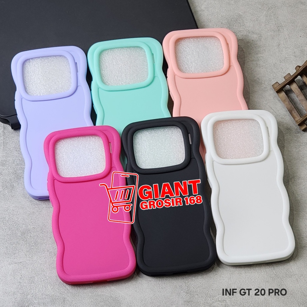 เคสใหม่ Monster Macaron Doff Wave Wave Color Case Infinix GT 10 Pro Infinix GT 20 Pro Infinix Hot 10