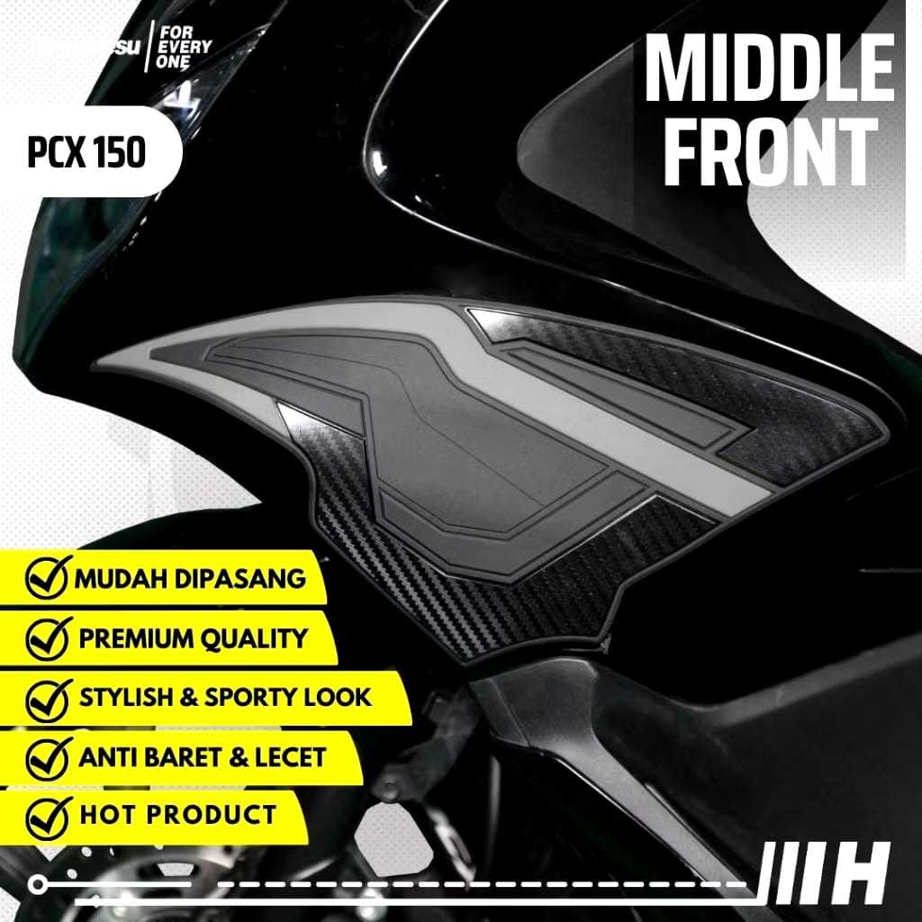 ฝาครอบป้องกันด้านหน้ากลาง Honda PCX 150 อุปกรณ์เสริมรูปลอกคาร์บอน Variation Hayadesu