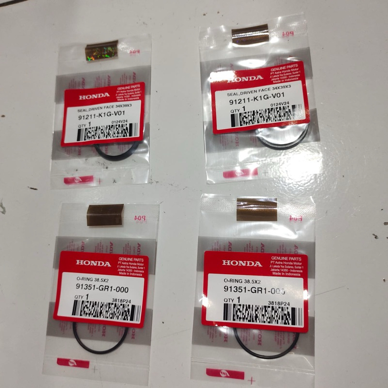 Original 4pcs Seal + Oring pully complete Beat Spacy Scoopy SEAL DRIVEN FACE 91211-K1G-V01 34X39X3 O