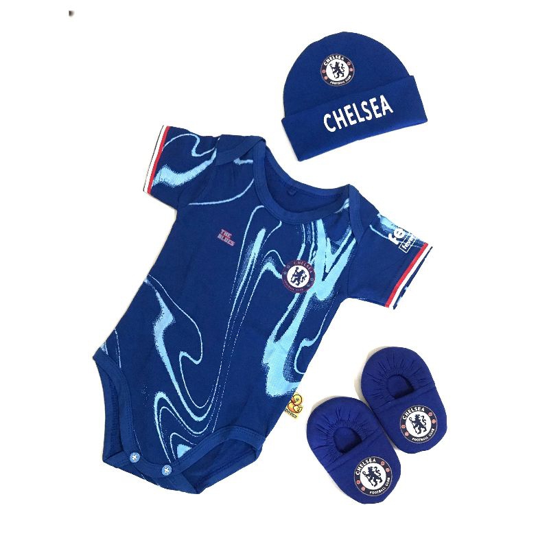 Baby Jumper SET 3 IN 1/ BABY Football Chelsea Jumper + รองเท้า + หมวกบีนนี่