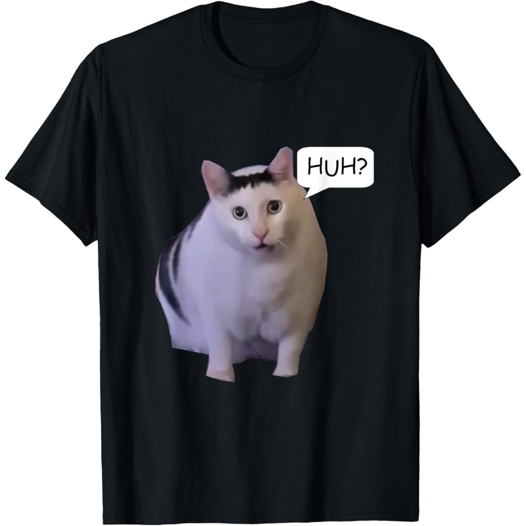 เสื้อยืดเด็ก Huh Cat Meme เสื้อยืด