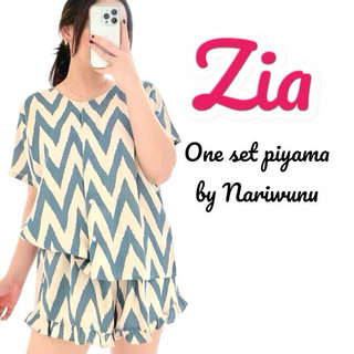 ZIA PIYAMA KANCING SETELAN CELANA PENDEK RUFFLE BUSUI RAYON PREMIUM GRADE A by Nariwunu Ki