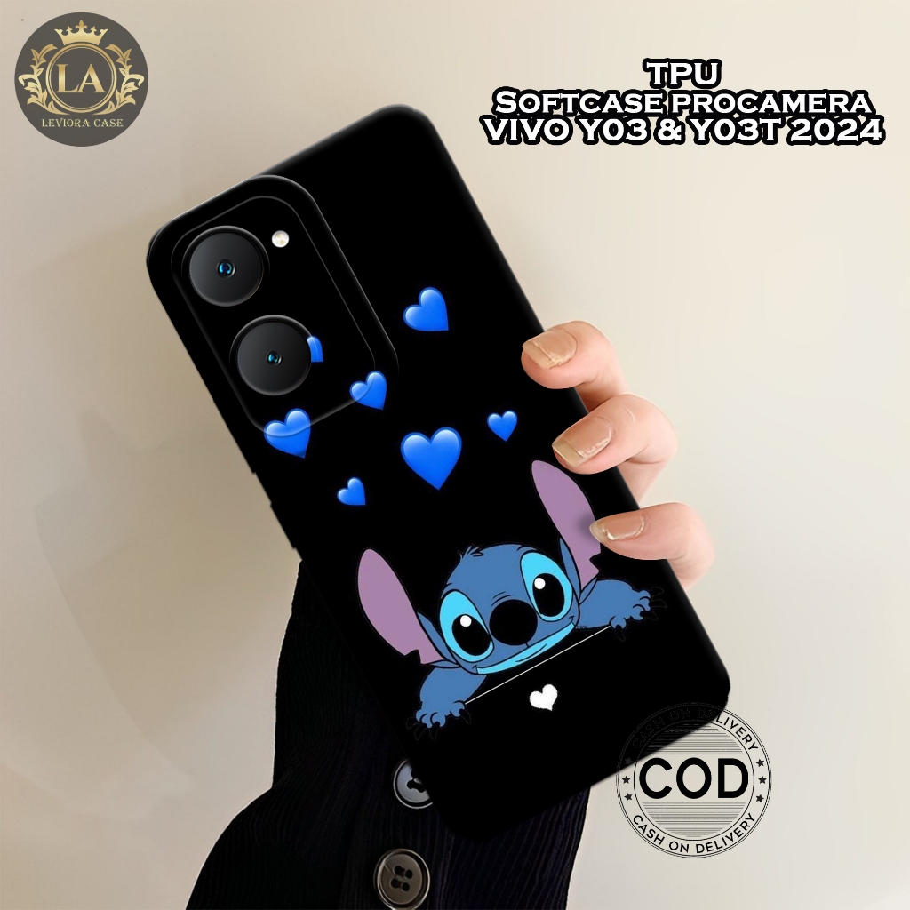 เคส HP ใหม่ล่าสุด VIVO Y03 / Y03T 2024 - เคส Leviora - เคส Stitch - เคส VIVO Y03 / Y03T Softcase - เ