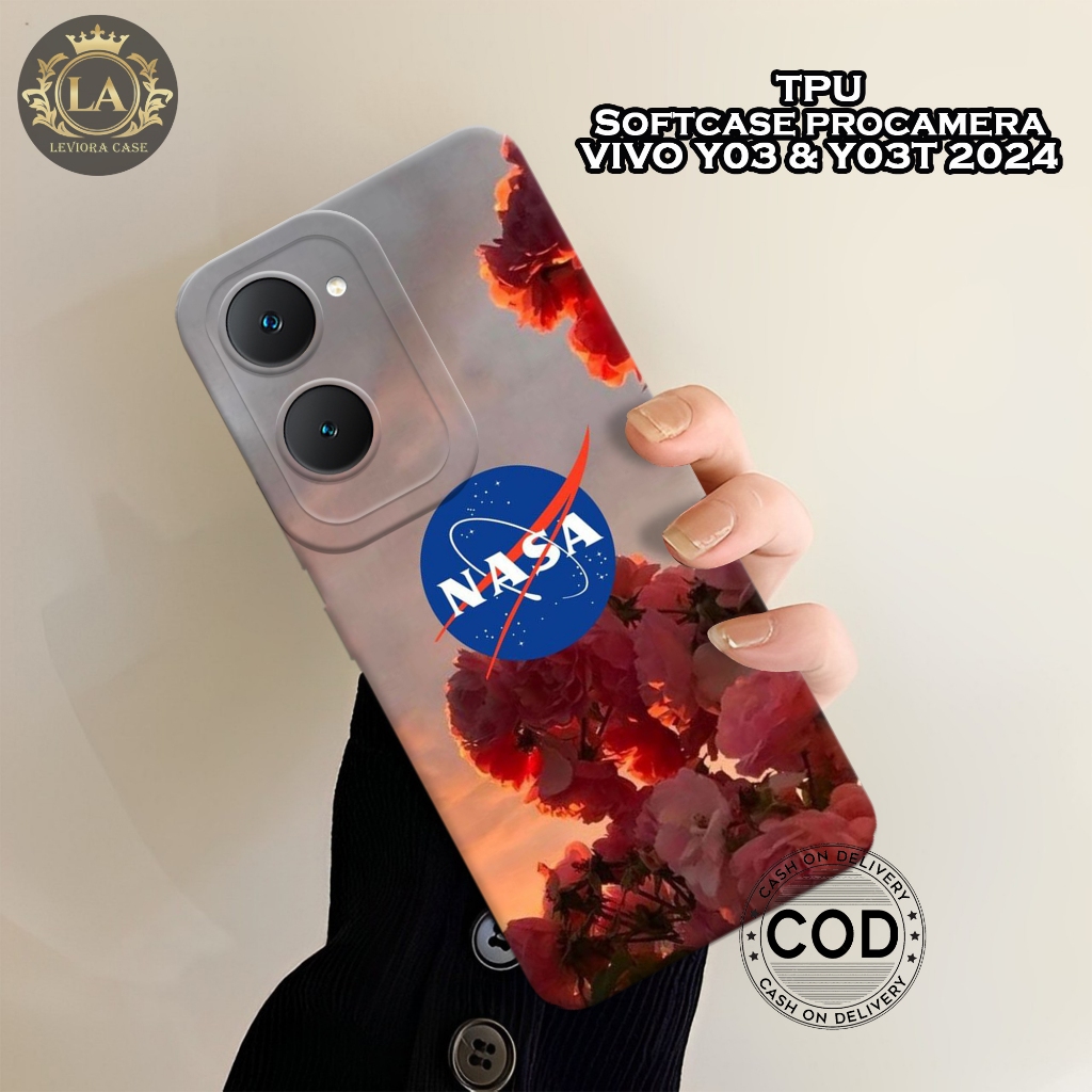 เคส HP ล่าสุด VIVO Y03 / Y03T 2024 - เคส Leviora - เคสแฟชั่น NASA - เคส VIVO Y03 / Y03T Softcase - เ