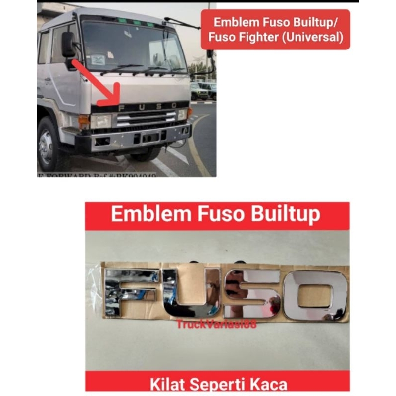 (SDG) FUSO Emblem/Feso Chrome Truck Emblem/โลโก้ Fuso/การเขียน Fuso กลาง