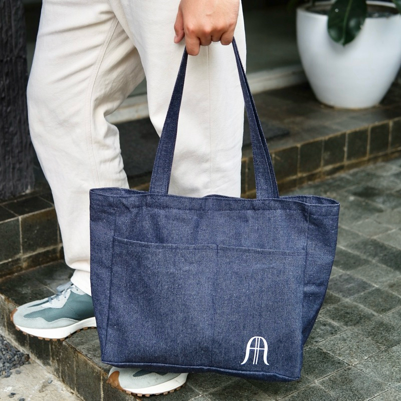 KATAYA BAG - Navy Jeans Totebag