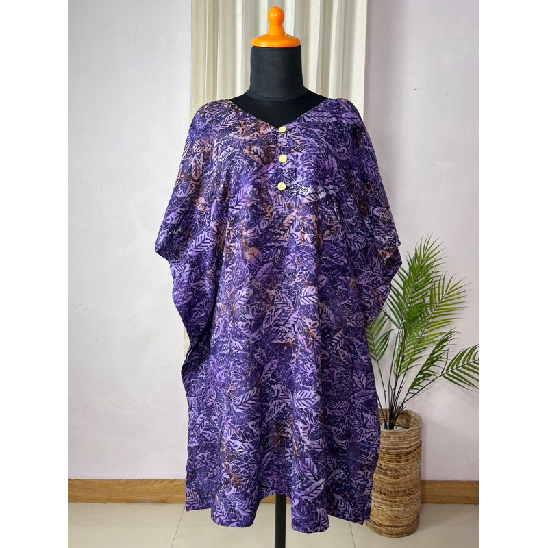 KRITA Lowo V Dress Daster Busui Jumbo Rayon Batik Cap Premium LD 130