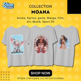 เสื้อยืด พิมพ์ลายตัวอักษร Moana สําหรับเด็ก