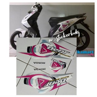 สติกเกอร์ติดตัวถังรถยนต์ สีขาว สําหรับ Honda Beat 2009