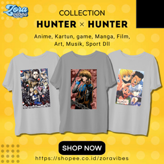 เสื้อยืด ผ้าฝ้าย พิมพ์ลายอนิเมะ Hunter X Killua Zoldic Combed 30s สําหรับผู้ชาย