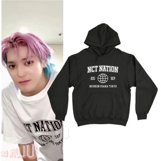 เสื้อกันหนาว มีฮู้ด ลาย Jumper Taeyong Nct Nation Incheon Osaka Tokyo