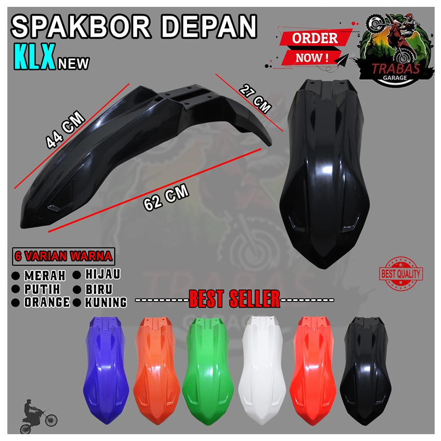 FENDER FRONT FENDER KLX NEW 150 250 SPAKBOARD MOTOR CROSS TRAIL KAWASAKI SUPERMOTO SUPER MOTO PNP