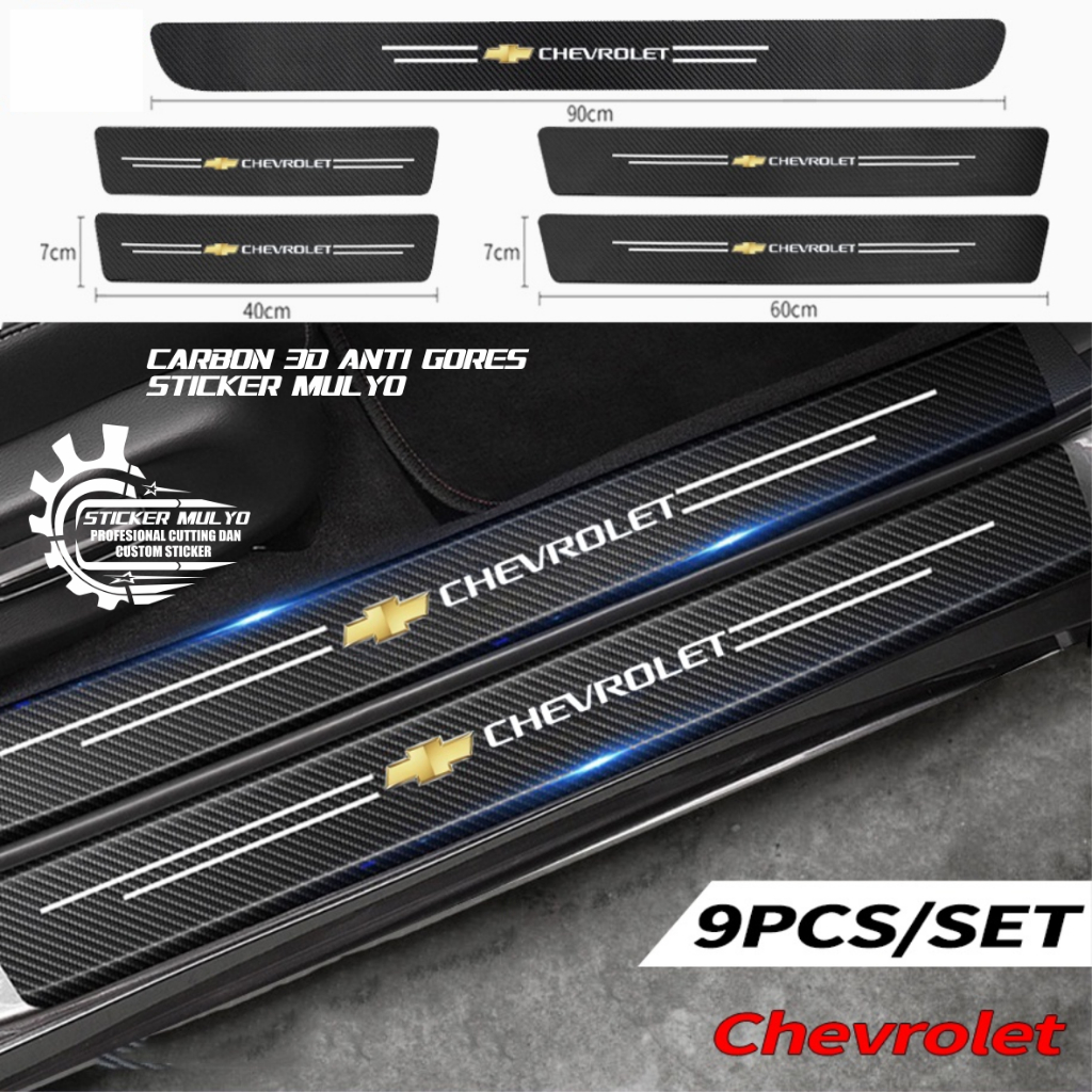 คาร์บอนไฟเบอร์รถประตู Protector Strip สติกเกอร์สําหรับ Chevrolet Spin Orlando Lova Zafira Trax Color