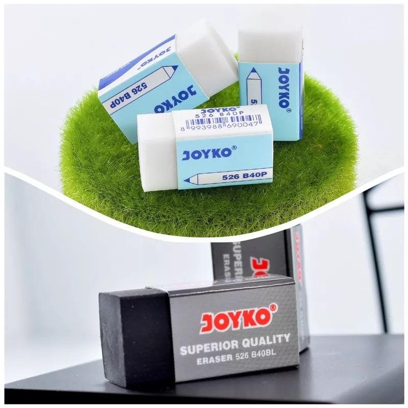 10 ชิ้น JOYKO ERASERS พร้อมสีดําและสีขาว