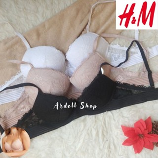 Ch BRA เสื้อชั้นในสตรี ลวดนุ่ม PUSHUP HM ลูกไม้ คัพ 34A 34B FLS