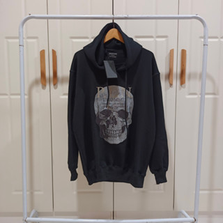 เสื้อกันหนาว มีฮู้ด ลาย Phillip Plein Big Head Skull สําหรับผู้ชาย