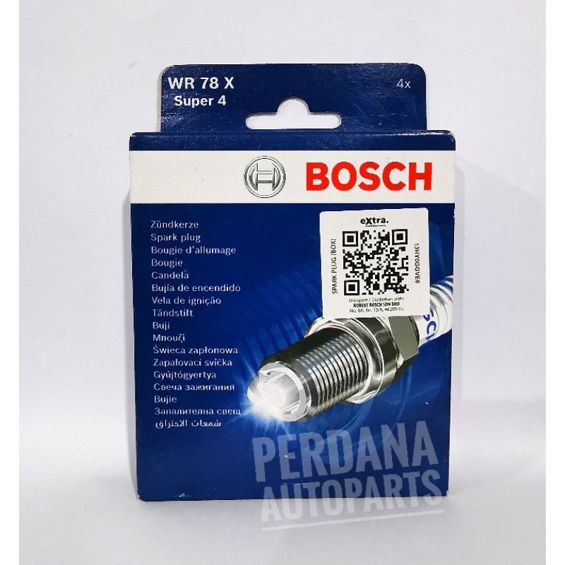 BOSCH WR78X Super4 หัวเทียน 4-Prong Electrode (W16EPR-U, W16EXR-U, BPR5EA, BPR5EY, BP6EA, BP6ES, W20