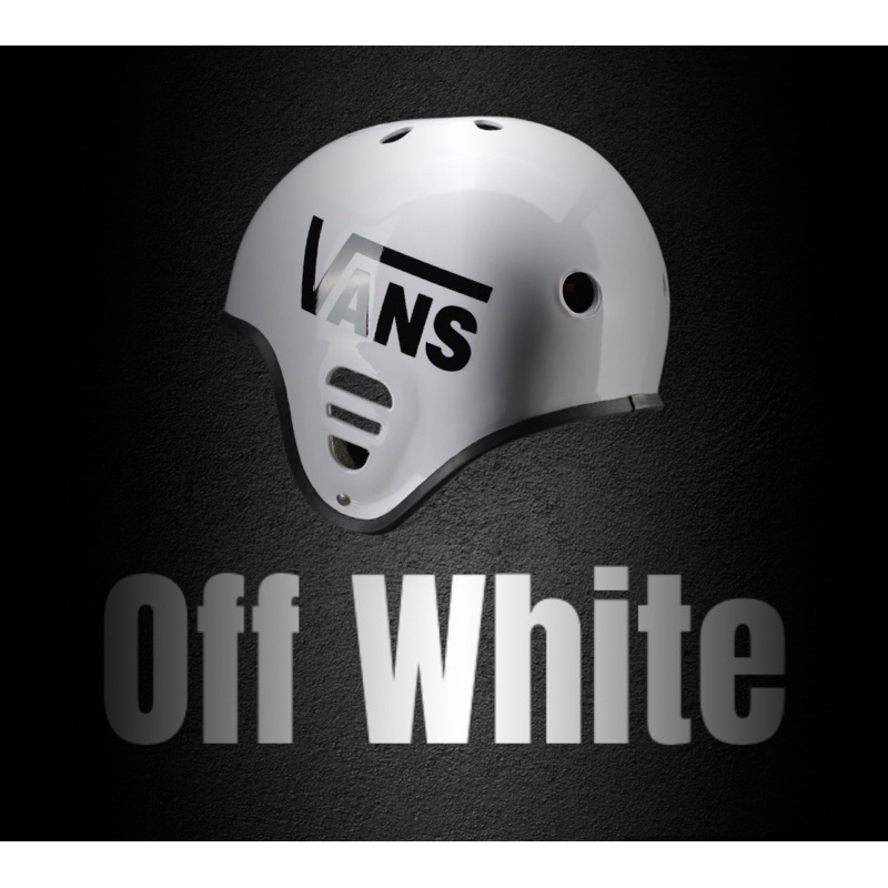 Putih Full BMX Bike Skate Helmet/Bike/Vans Motif Skate Board - สีขาว/White