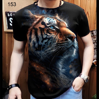 เสื้อยืด ลายเสือ 3D TIGER OFF THUNDER MC-35