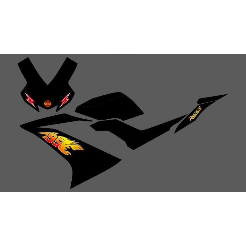 โปร่งใส Striping Mc Queen R15 V3 เครื่องแต่งกาย Variation