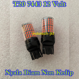 ไฟเบรกรถยนต์ Led T20 7443 12 โวลต์ 144 เสียงเงียบ