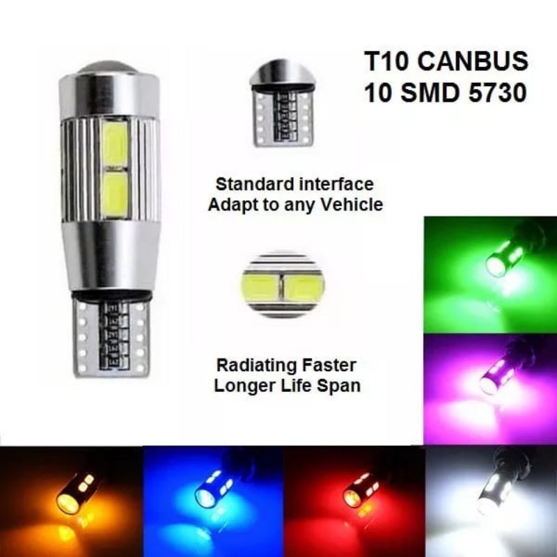 T10 6 LED และ 10 LED canbus