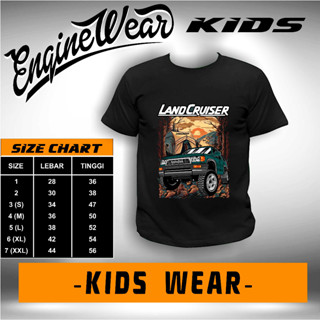 เสื้อยืด พิมพ์ลายรถยนต์ Jeep Land cruiser vx80 4WD 4x4 lc vx80 สําหรับเด็ก