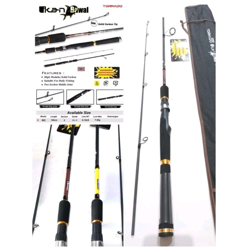 คันเบ็ด Tornado สําหรับ Pomfret 602/180 (10-20lb)