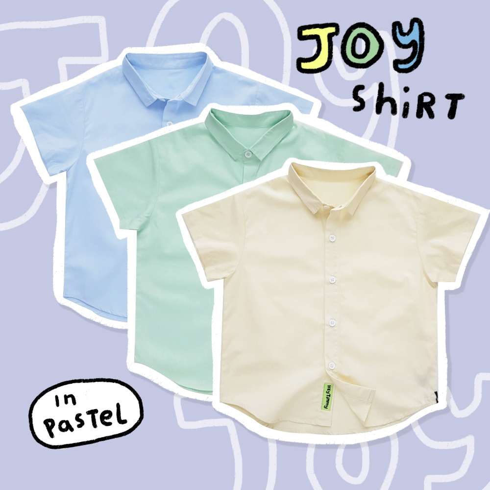 KEMEJA HEYTMMY - เสื้อเชิ้ตแขนสั้นธรรมดาสําหรับเด็กผู้ชาย - Joy Soft Color Variation 2