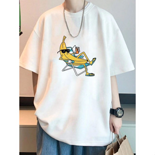 เสื้อยืด พิมพ์ลาย BANANA DRINK ไซซ์ S-XXL พร้อมส่ง