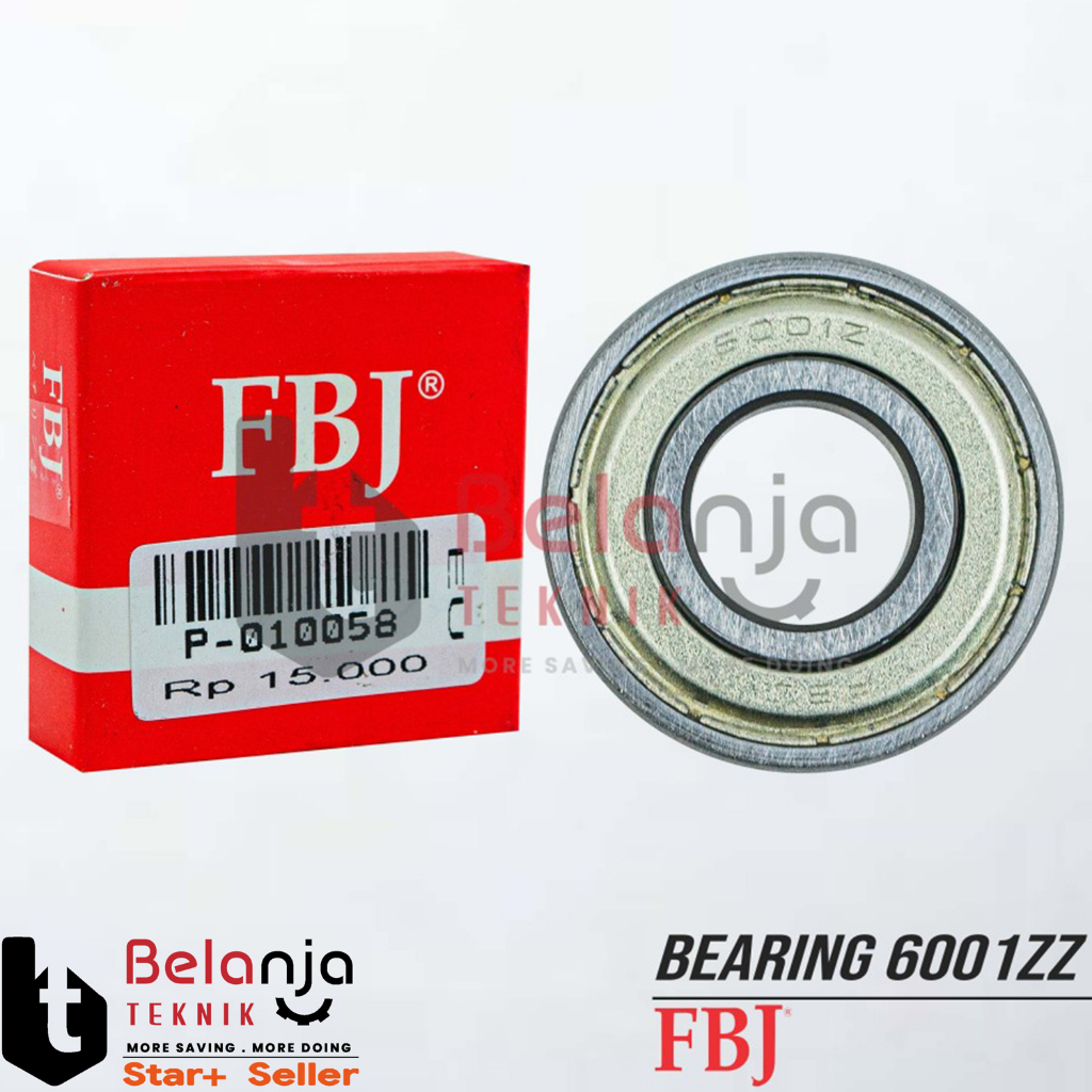 FBJ Ball Bearing 6001 ZZ Wheel Bearing Laker Iron Cover 6001ZZ