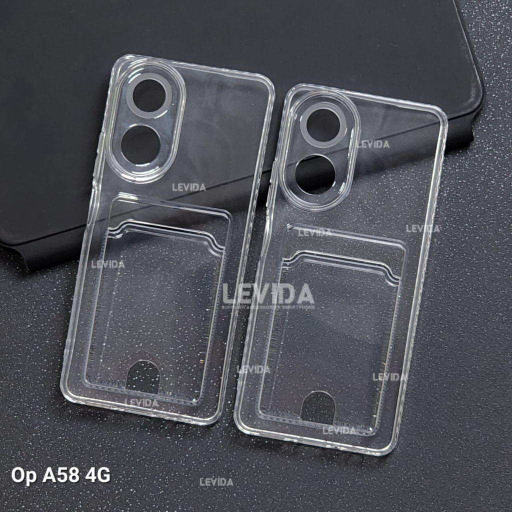 Oppo A58 4g Card Case Clear / Clear Card Slot Case Oppo A58 4g