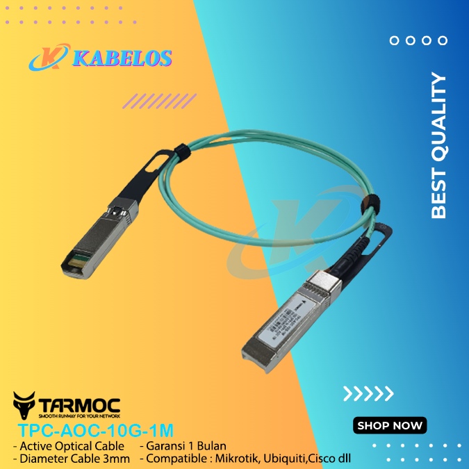 Tarmoc TPC-AOC-10G-1M | เอสเอฟพี+ สายออปติคอลแอคทีฟ 1 เมตร