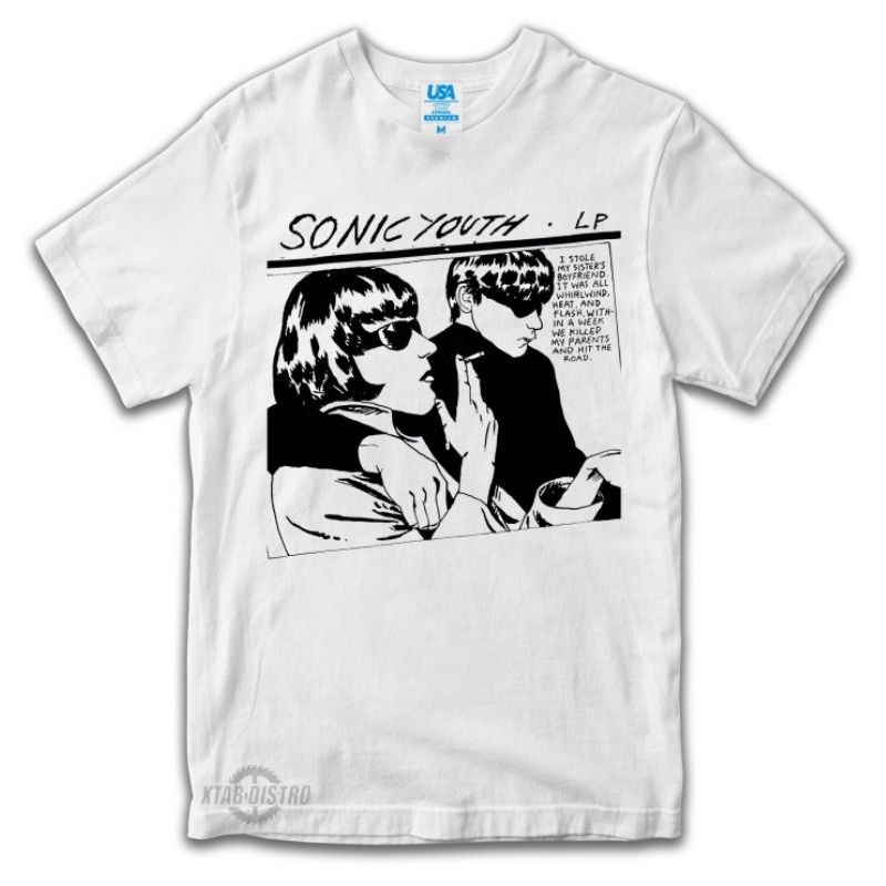ORIGINAL SONIC YOUTH WHITE GOO Premium tshirt Sonic Youth band เสื้อยืด Sonic Youth Blackflag ไม่ดี